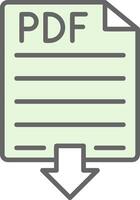 pdf relleno icono diseño vector