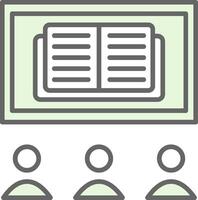 OnLine Circle Multi Circle Learning Fillay Icon Design vector