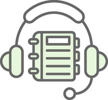 Listening Fillay Icon Design vector