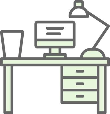 Work Table Fillay Icon Design