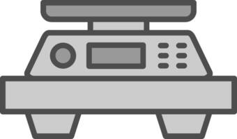 Scales Line Filled Greyscale Icon Design vector