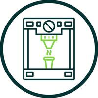 Coffee Machine Line Circle Icon Design vector