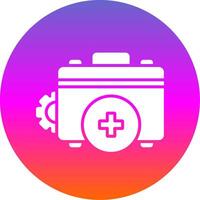 Medical Glyph Gradient Circle Icon Design vector