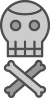 Danger Line Filled Greyscale Icon Design vector