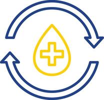 Water Cycle Line Two Colour Icon Design vector