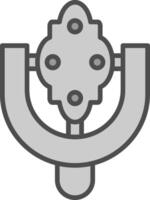 Door Knocker Line Filled Greyscale Icon Design vector