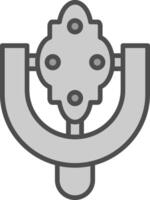 Door Knocker Line Filled Greyscale Icon Design vector