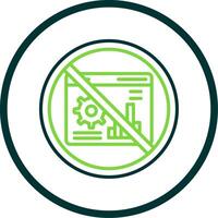 Prohibited Sign Line Circle Icon Design vector