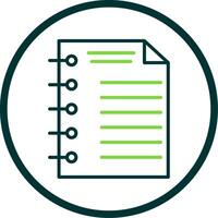 Note Page Line Circle Icon Design vector