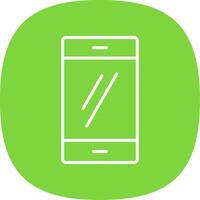 Smartphone Line Curve Icon Design vector