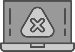 Cancel Line Filled Greyscale Icon Design vector