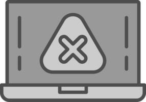 Cancel Line Filled Greyscale Icon Design vector