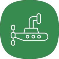 Submarine Line Curve Icon Design vector