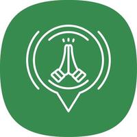 Prayer Line Curve Icon Design vector