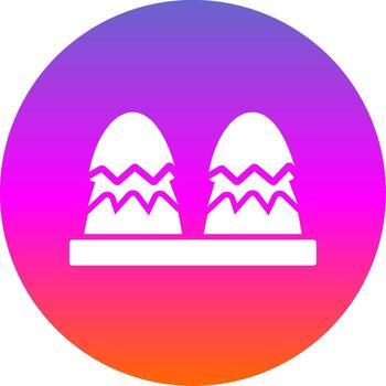 heno apilar glifo degradado circulo icono diseño vector