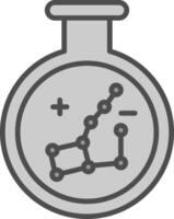 Constellation Line Filled Greyscale Icon Design vector
