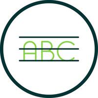 Alphabet Line Circle Icon Design vector