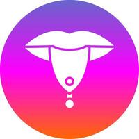Piercing Glyph Gradient Circle Icon Design vector