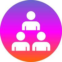 People Glyph Gradient Circle Icon Design vector