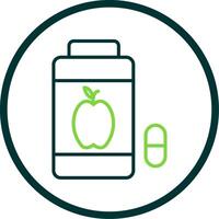 Vitamins Line Circle Icon Design vector