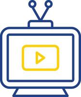 Television Line Two Colour Icon Design vector