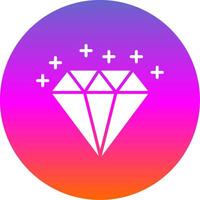 Diamond Glyph Gradient Circle Icon Design vector