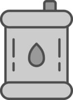 Barrel Line Filled Greyscale Icon Design vector