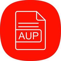 aup archivo formato línea curva icono diseño vector