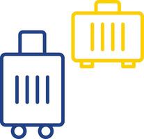 Suitcases Line Two Colour Icon Design vector