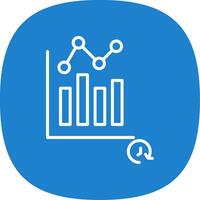 Time Analysis Line Curve Icon Design vector