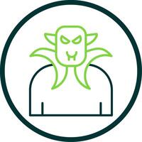 Dracula Line Circle Icon Design vector