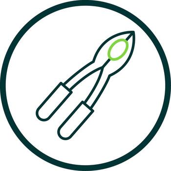 cascanueces línea circulo icono diseño vector