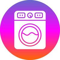 Washing Machine Glyph Gradient Circle Icon Design vector