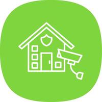 House Line Curve Icon Design vector
