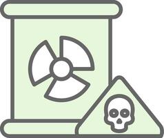 nuclear peligro relleno icono diseño vector