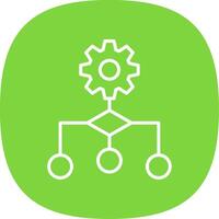 Algorithm Line Curve Icon Design vector