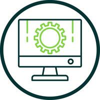 Development Line Circle Icon Design vector