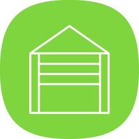 Garage Line Curve Icon Design vector