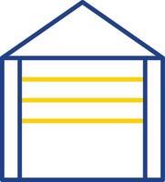 Garage Line Two Colour Icon Design vector