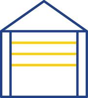 Garage Line Two Colour Icon Design vector