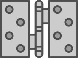 Hinge Line Filled Greyscale Icon Design vector