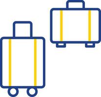 Suitcases Line Two Colour Icon Design vector