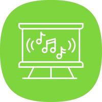 Music Class Line Curve Icon Design vector