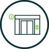 Elevator Line Circle Icon Design vector