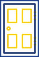 Door Line Two Colour Icon Design vector