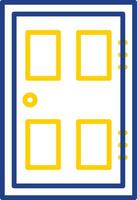 Door Line Two Colour Icon Design vector