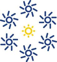 Firework Line Two Colour Icon Design vector