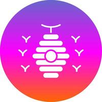 Bee Hive Glyph Gradient Circle Icon Design vector