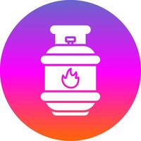 Gas Glyph Gradient Circle Icon Design vector