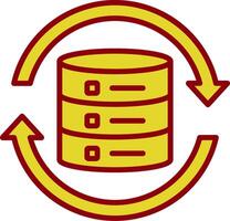 Data Synchronization Vintage Icon Design vector